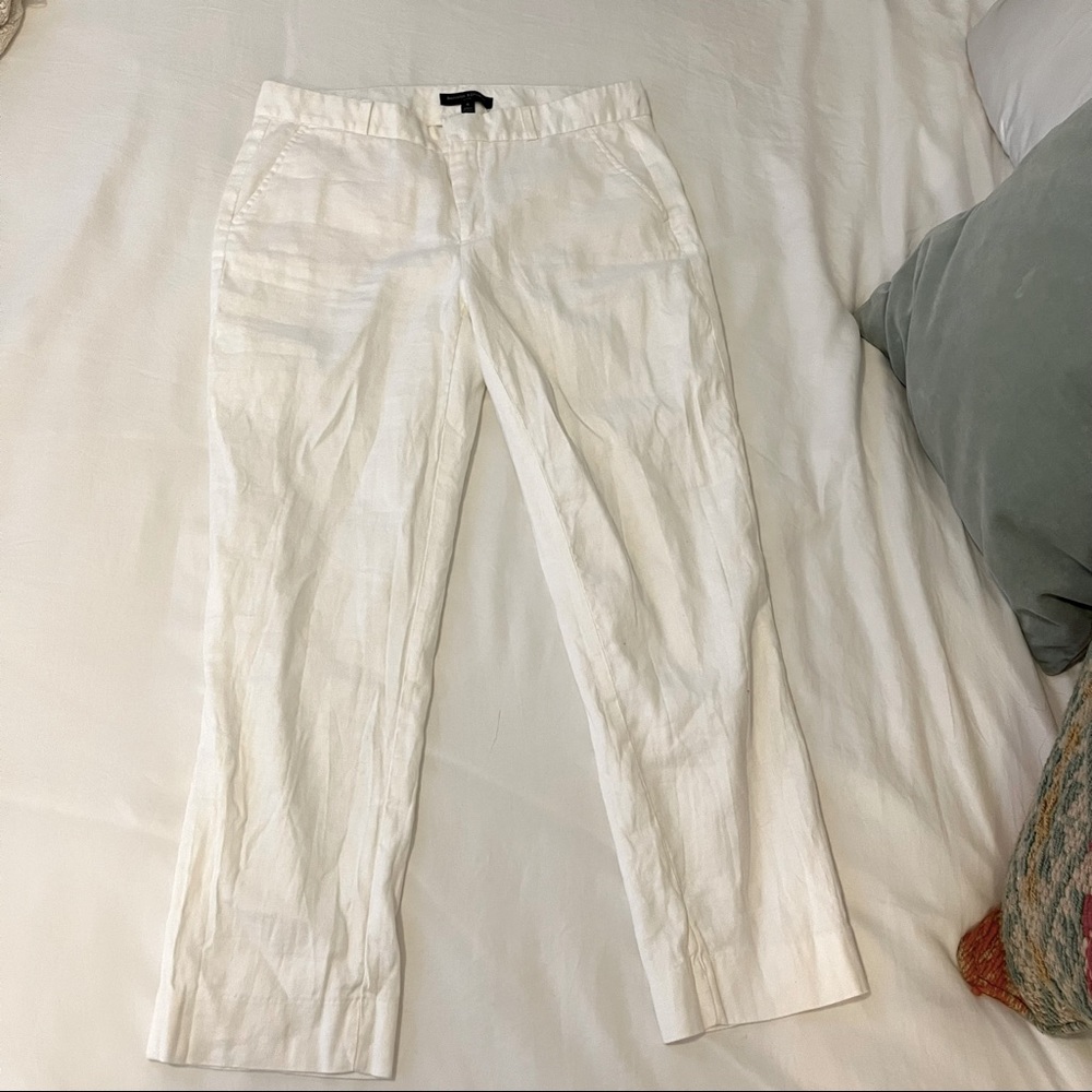 BR Avery White Linen Trouser